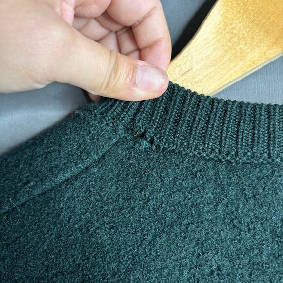 Tory Burch Sport Merino Wool Crew Sweater Green Size XL - Picture 5 of 5